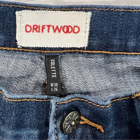 Driftwood Colette Straight Crop with Aztec Embroidered Cuff Med Wash 30 x 26 - Picture 6 of 16